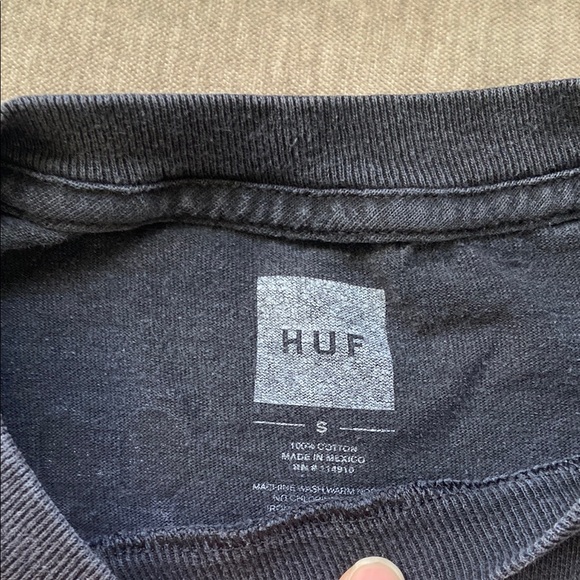 Skate HUF Gray Short Sleeve Tee with Triangle Graphic - Picture 3 of 4